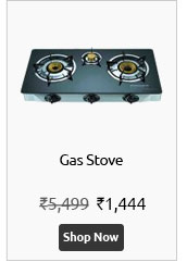 Automatic 3 Burner Gas Stove with Marble Finish