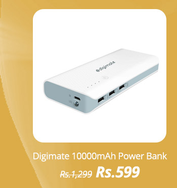  Digimate 10000 mAh Powerbank - White (BIS Certified) 