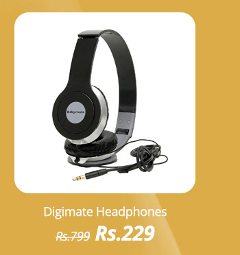  Digimate HD Stereo Dynamic Wired Headphones - Multi Color 