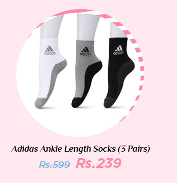 Adidas Ankle Length Socks (3 Pairs)