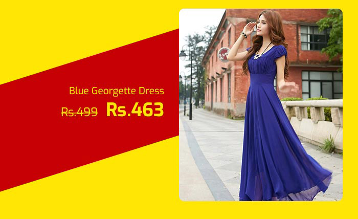 Blue Georgette Dress