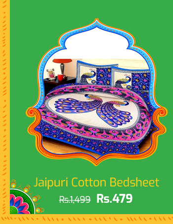 Jaipuri Cotton Bedsheet