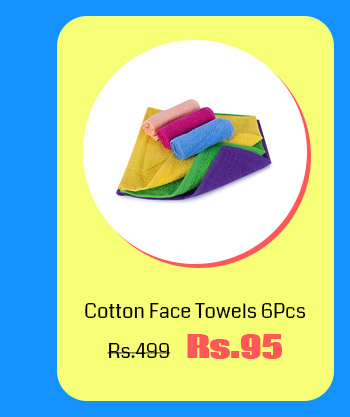 Cotton Face Towels 6Pcs