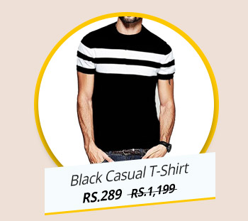 Black Casual T-Shirt