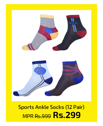Sports Ankle Socks (12 Pair)