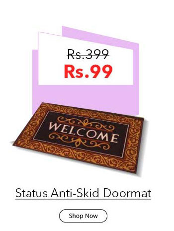  STATUS Black And Brown Anti Skid Floor Mat- (15 x 23 Inch) 