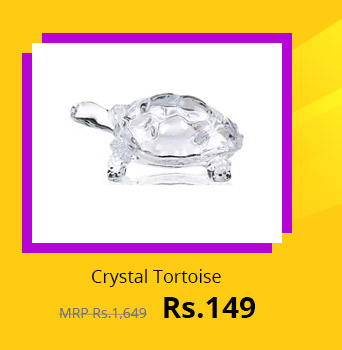  Kriwin Crystal Tortoise For Long Life Wealth Health Success and Good Luck Vastu Feng Shui 