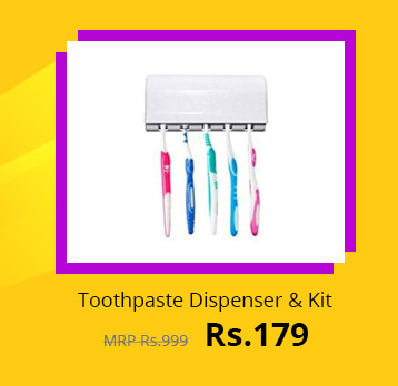 Dust-proof Toothpaste Dispenser Squeezer Kit assorted colour(Upto 500 ml) 