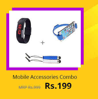  Combo of Mini Touch Screen Pen K3 Silicone Watch Ok Stand - Assorted Color 