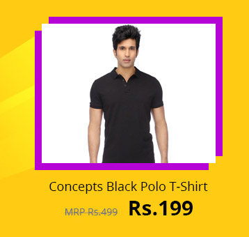 Concepts Black Polo Tshirt 