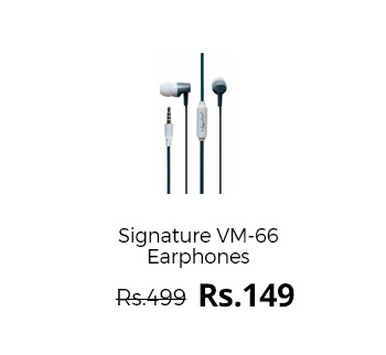  Signature VM-66 Premium Quality Earphone for all Electronic Devices Mobile Phones 