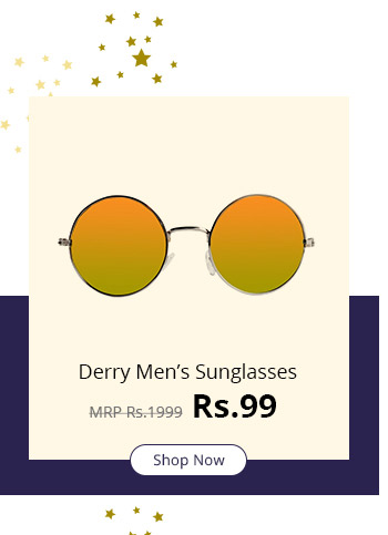  Derry Silver UV Protection Round Sunglasses For Men 