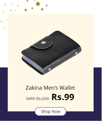  Zakina Men Black Genuine Leather Card Holder (12 Card Slots) 