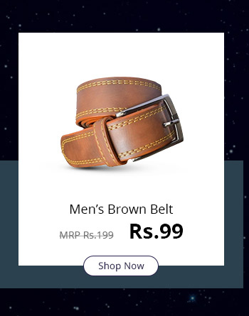  HW HOME mens Leatherite brown needle pin point belt 