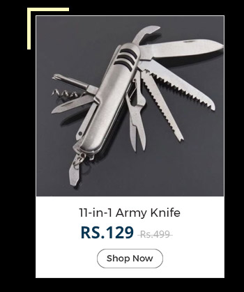 11 IN 1 MULTI FUNCTIONAL ARMY KNIFE