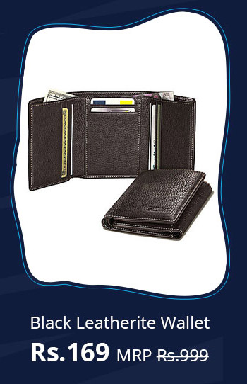 Black Leatherite Wallet