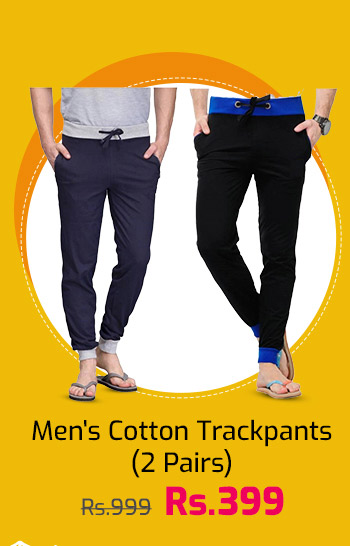 Men's Cotton Trackpants (2 Pairs)