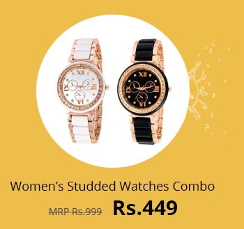 women studded watch