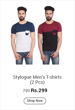  Stylogue Trendy T-shirt For Men (Combo of 2) 