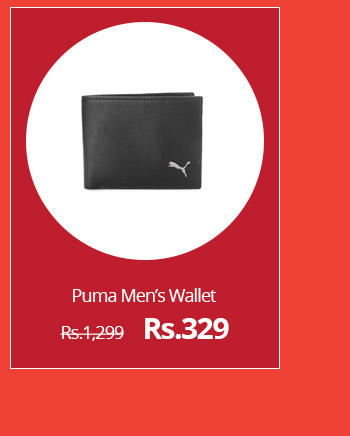  Puma Men Black Genuine Leather Wallet 