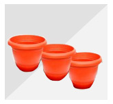 Plastic Flower Pots - Set of 4  