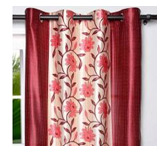 New Elegant Floral Red Door Curtain