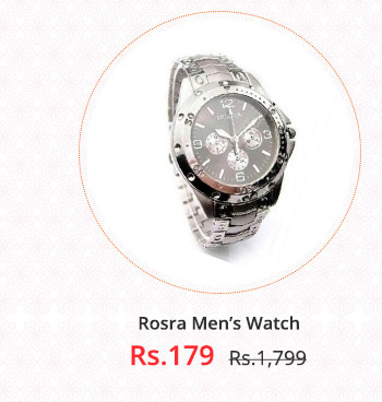  Rosra Stylish Wrist Watch for Men Silver 