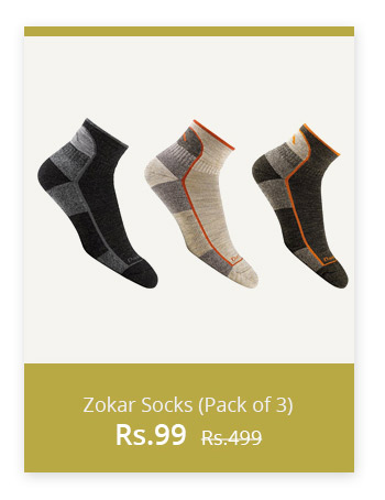  Zokar Pack Of 3 Pair Socks Assorted 