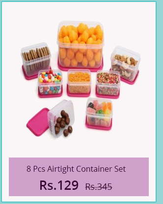  Joyo Alfa Microwave Safe Airtight 8 Pcs Plastic Container Set 