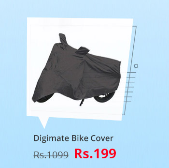 Digimate Water Resistant Bike Body Cover for All Bikes Upto 150 cc - Grey Digimate Water Resistant Bike Body Cover for All Bikes Upto 150 cc - Grey