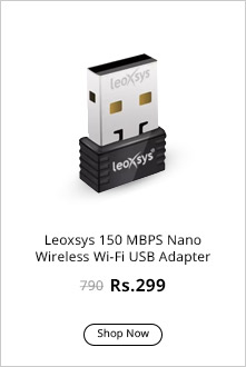  Leoxsys 150 MBPS Nano Wireless Wi-Fi USB Adapter-LEO-NANO150N 