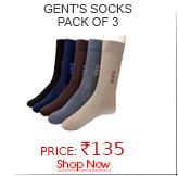 GENT'S COTTON SOCKS PACK OF 3