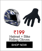 <empty>Full Face Stylish Helmet + Bike Riding Gloves