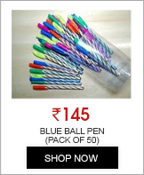 Blue Ball Pen (Use & Throw) Pack of 50 Pens