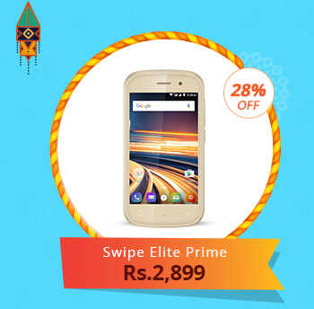  Swipe Elite Prime (1GB+ 8GB, 4G VoLTE, 4 inch, 5MP Camera,2000 mAh Battery) 