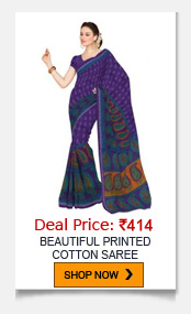 Triveni Beautiful Printed Casual Wear Cotton Saree