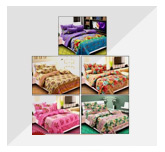 iLiv Set of 5 Designer Double Bedsheets & 10 Pillow cover  