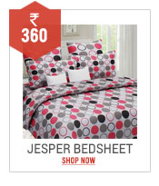 designer cotton double bed sheet with 2 pillow covers - jesper dots