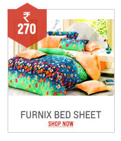 Furnix Printed Double Bed Sheet + 2 Pillow Covers D.No. 127