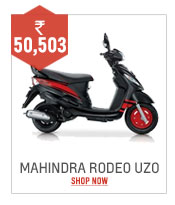 Mahindra Rodeo UZO - Two Wheeler (125 CC) (Racetrack Black) (Ex Showroom Price)