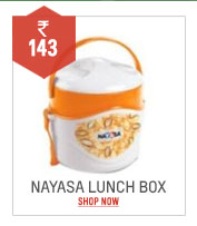 NAYASA ZEAL 2 INSULATED TIFFIN HOT LUNCH PACK WITH 2 STAINLESS STEEL CONTAINER