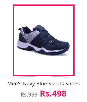 Men's Navy Blue Sports Shoes
