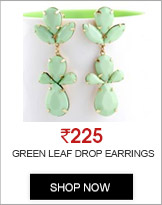 Fayon Party Style Diva Sweet Green Leaf Drop Earrings