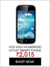 Vox Kick K4 Android Kitkat Smart Phone Black