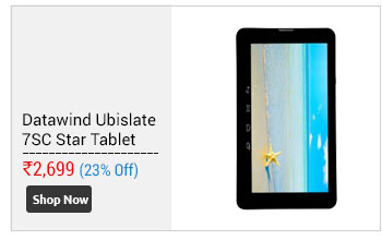 Datawind Ubislate 7SC Star Tablet (4GB, Dual Sim, 7 Inch)  