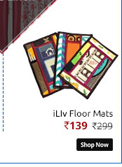 iLIv Multicolour Machine Made Floor Mat set of 3  