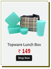 Topware Lunch Box (Check Design) Food Grade Containers Insulated Bag (4 Pcs.)
