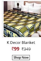K Decor Single Bed Blanket (sb-02)  