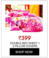 Furnix Designer Double Bed Sheet + 2 Pillow Covers D.No. 120