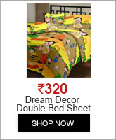Dream Decor 100% Cotton Double Bed Sheet